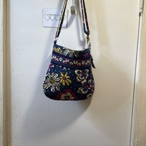 Vera Bradley Blue and Purple Floral Satchel